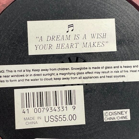 Disney Cinderella Musical Snow Globe A Dream is a Wish Your Heart Makes *as is* - Picture 8 of 11